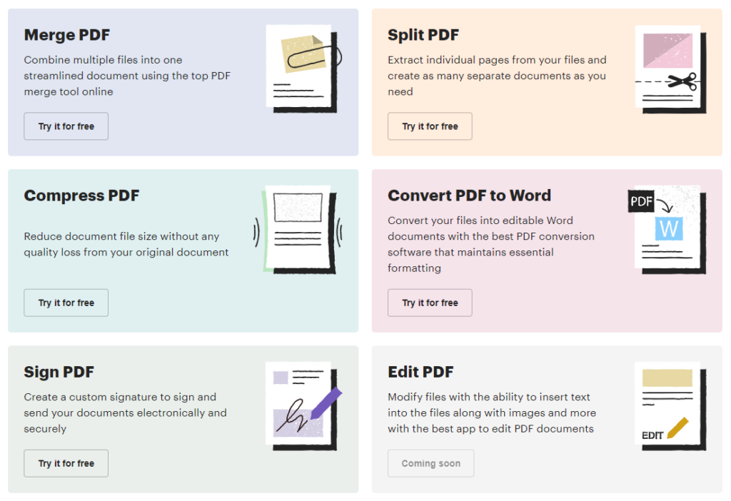 PDFplatform's tools