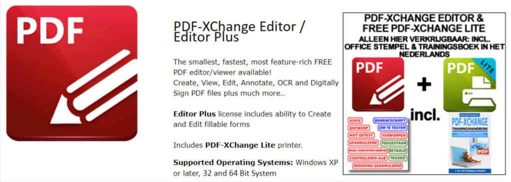 PDF-XChange Editor Website