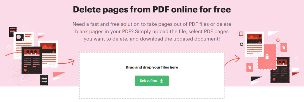 Delete PDF Tool: Uploading Files