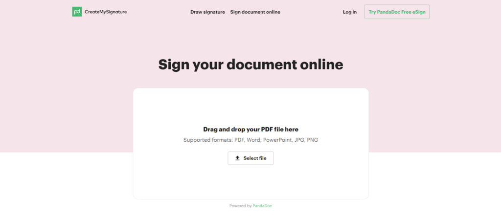 Signing a Document Online