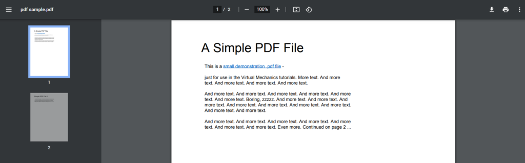 PDF file with the added link