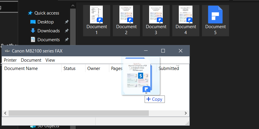 Selecting a PDF for printing