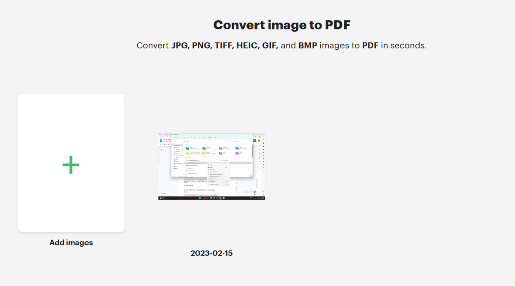 Image-to-PDF conversion tool